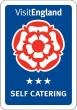 Visit England three star self catering award logo